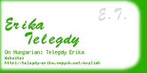 erika telegdy business card